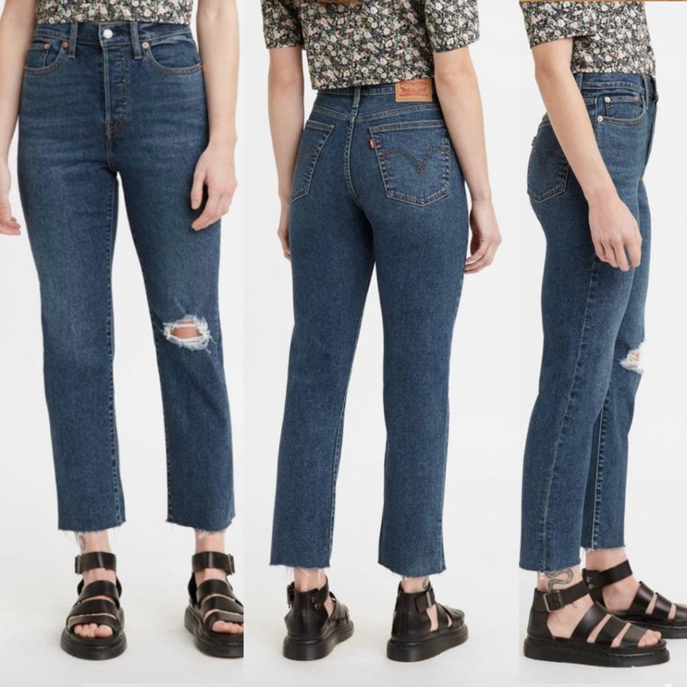 Levi's Women's High-Rise Wedgie Straight Cropped Jeans